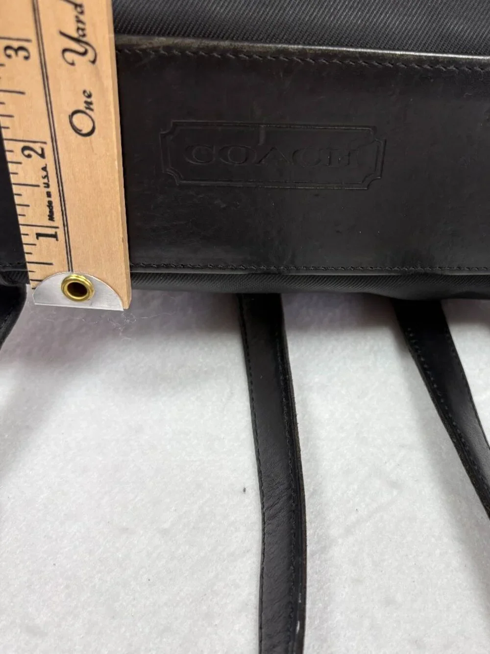 Vintage COACH Mercer Black 2-Way Nylon/Leather Backpack Handbag Minimalist 7404 - Picture 6 of 14